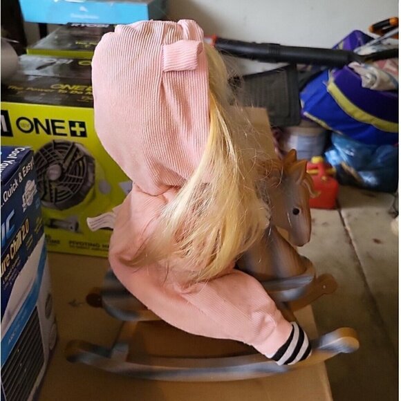 Nwt-"Last ONE"halloween 17" Animated Creepy Singing Doll on Rocking Horse Motion - Picture 12 of 16